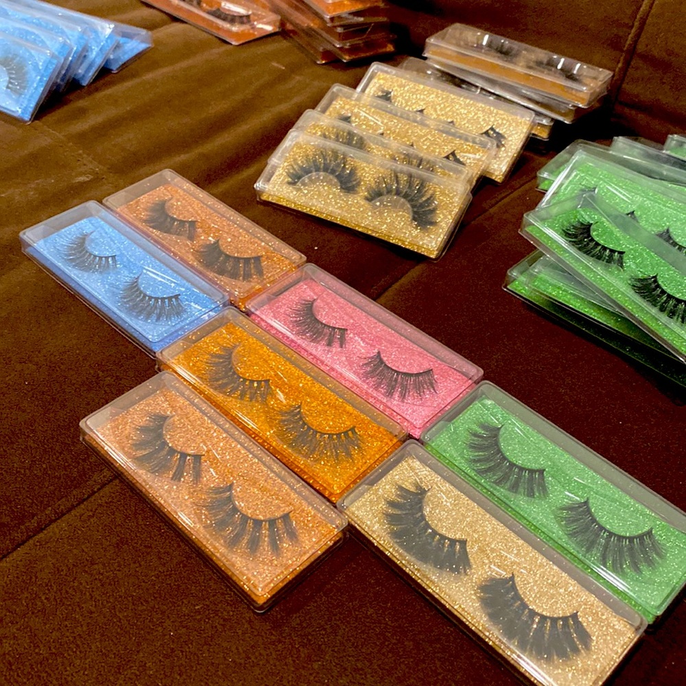 Jewelry sets, press on acrylic nail sets, lashes and lipgloss